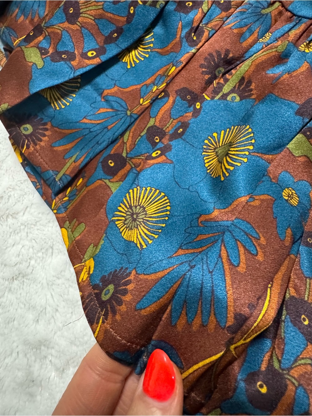 NWT- CARTOLINA KYLIE SILK SKIRT - YELLOWSTONE CHICORY - Picture 9 of 16